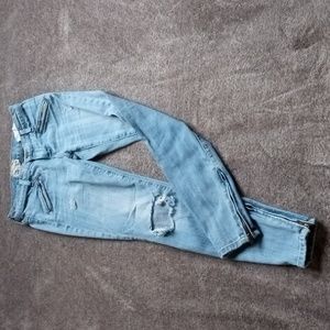 Current/Elliott Silverlake Zip skinny jeans in Ticker Destroy